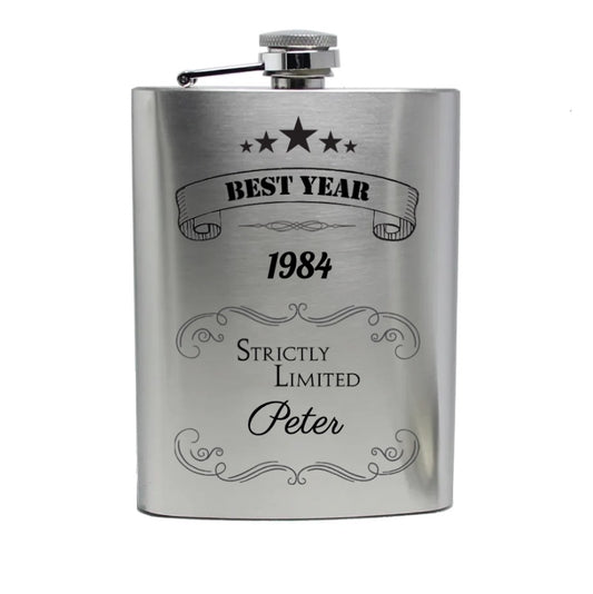 Flachmann mit Gravur personalisiert für Männer, Jungesellenabschied