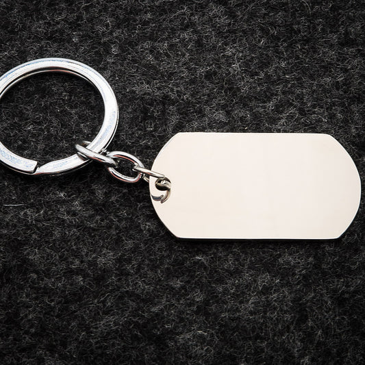 Personlig nøglering med indgraveret logo eller QR-kode