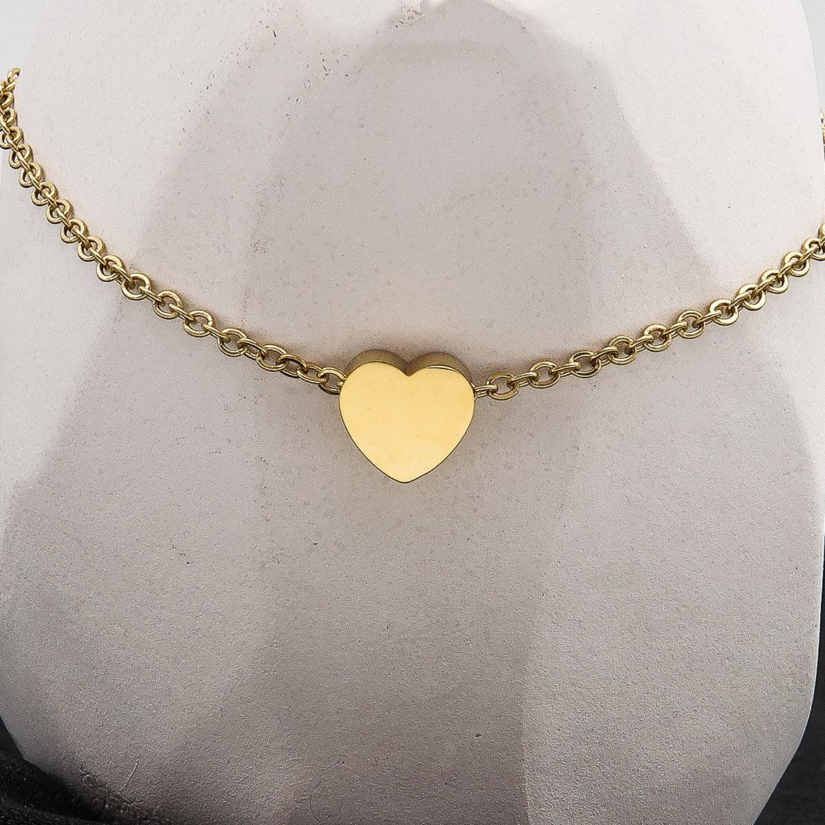 Hjertehalskæde "Love" med indgravering af initialer