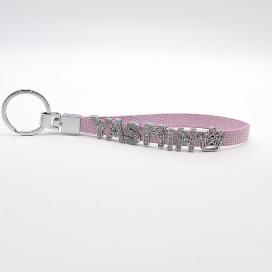 Personlig nøglering "Bling Bling" med et enkelt bogstav til navnet. Glamour til nøglen