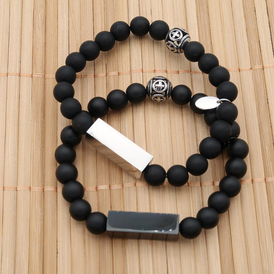 Armband "Pearl & Bar" mit bis zu vier Namen graviert