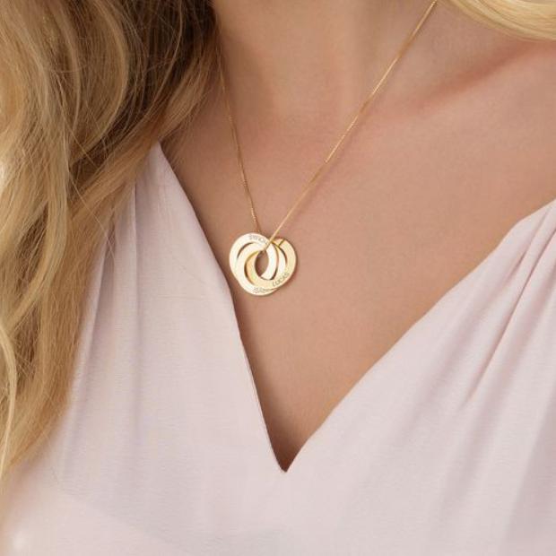 Halskette "Three Rings" - Ringe eng verschlungen