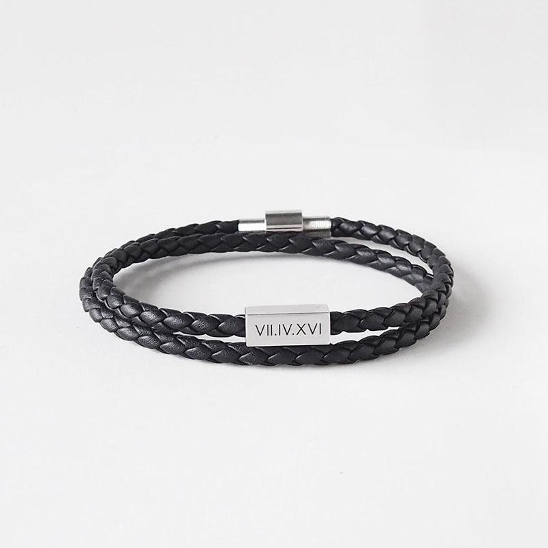 Herren Lederarmband "The Bar" inklusive Gravur