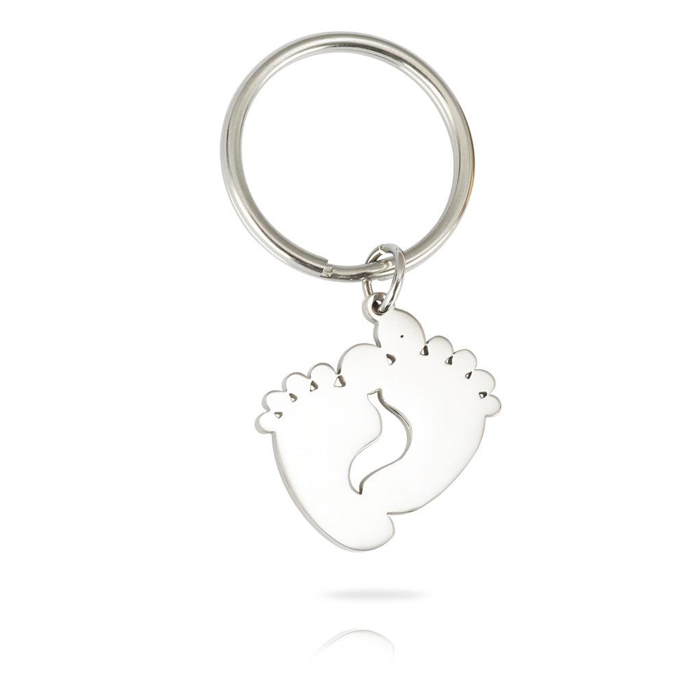 Schlüsselanhänger "Baby Footprint" mit Gravur