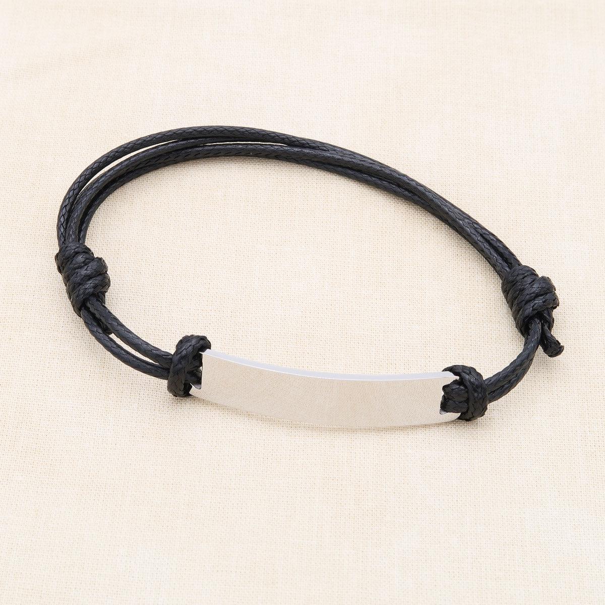 Süßes Armband "Statement" aus Seil mit Namensschild